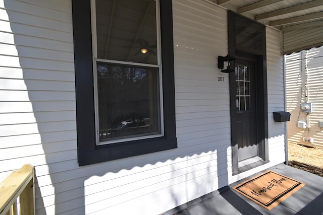 view of doorway to property