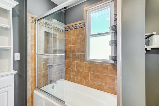 full bath featuring enclosed tub / shower combo