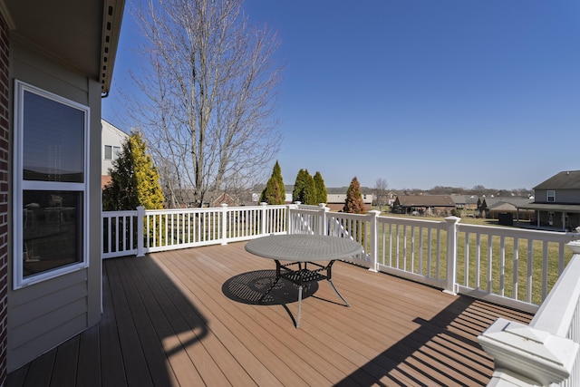 deck featuring a residential view