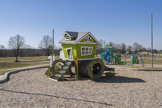 view of community jungle gym