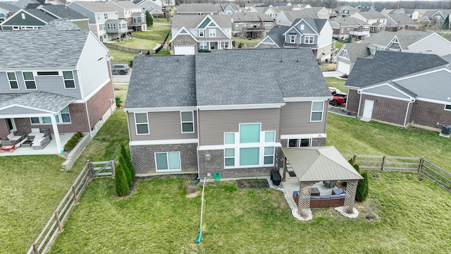 birds eye view of property featuring a residential view