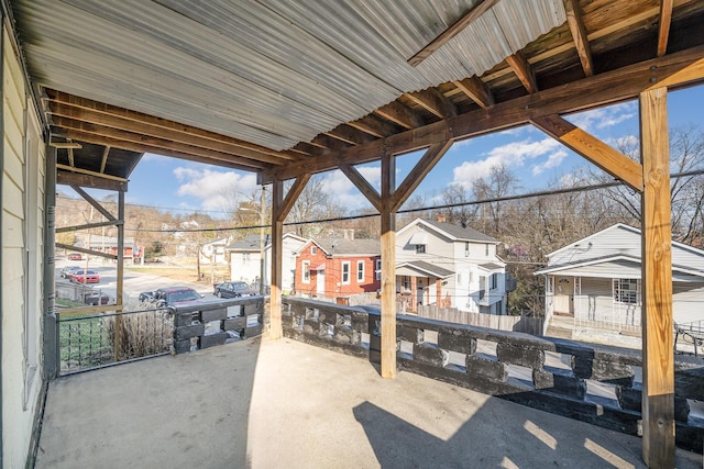 view of patio / terrace featuring a residential view