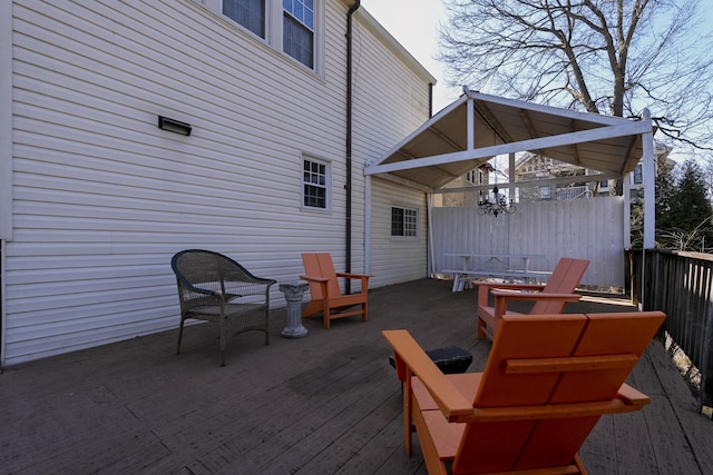 view of wooden deck