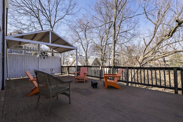 view of patio with a deck