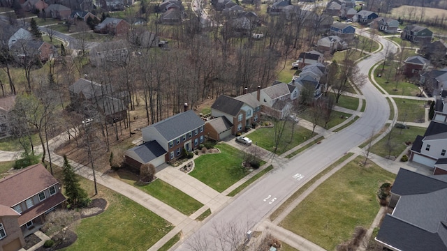 bird's eye view featuring a residential view