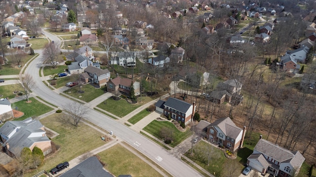 bird's eye view with a residential view