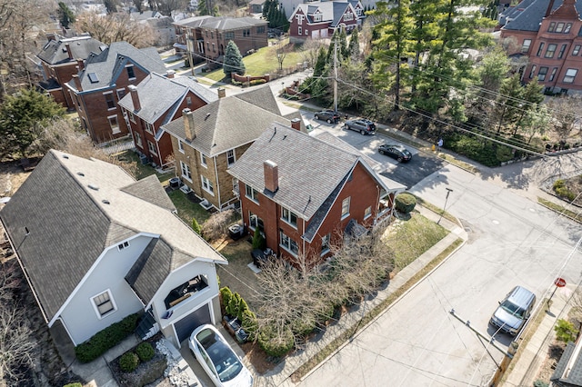 drone / aerial view featuring a residential view