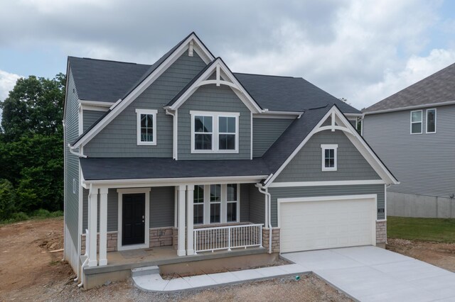 232 Chardonnay Vly, Walton, KY 41094 - craftsman inspired home with a porch, driveway, stone siding, and roof with shingles