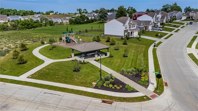 birds eye view of property featuring a residential view