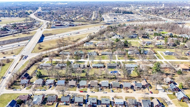 bird's eye view featuring a residential view