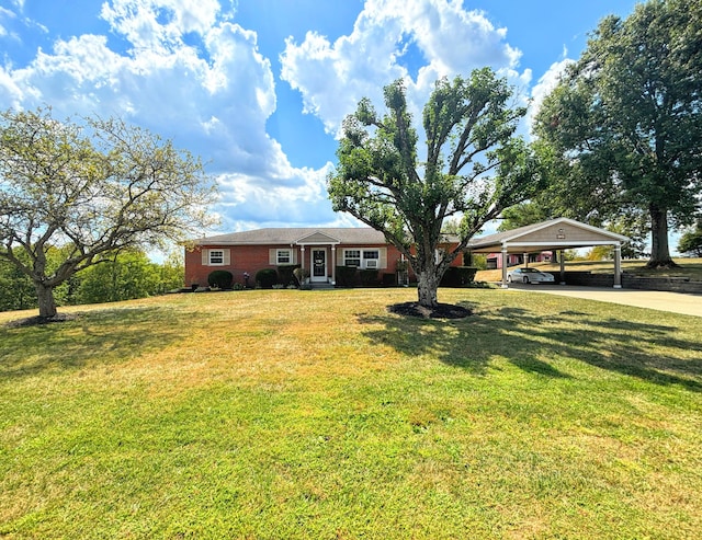 3347 Moffett Rd, Morning View, KY 41063 - ranch-style home featuring a front yard and driveway