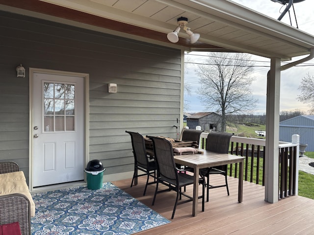 98 S Main St, Dry Ridge, KY 41035 - deck featuring outdoor dining area