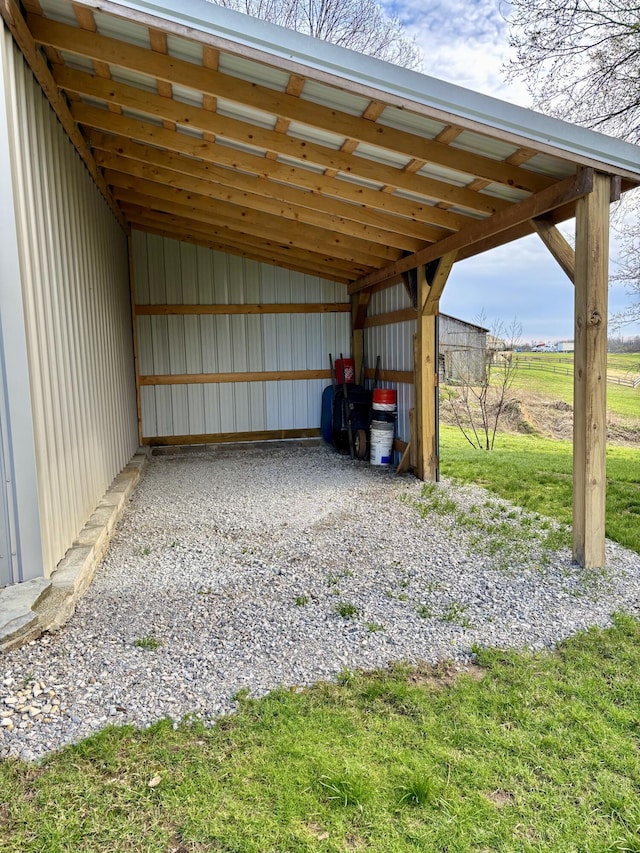98 S Main St, Dry Ridge, KY 41035 - view of vehicle parking featuring driveway, an outbuilding, and a carport