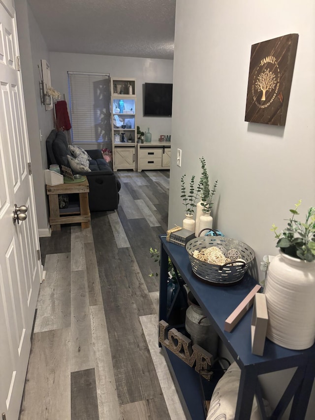 interior space with wood finished floors