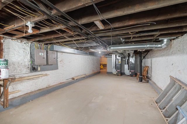 511 Highland Pike, Covington, KY 41014 - unfinished below grade area with heating unit and electric panel