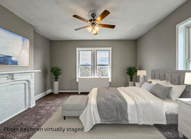 2750 Madison Ave, Covington, KY 41015 - bedroom with carpet, baseboards, and ceiling fan