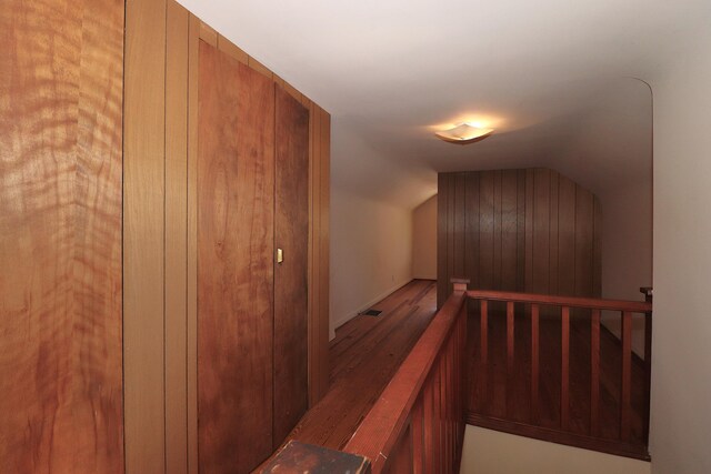 interior space featuring vaulted ceiling