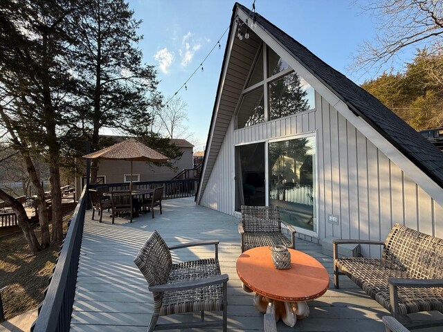 540 Summer Dr, Williamstown, KY 41097 - deck with outdoor dining area