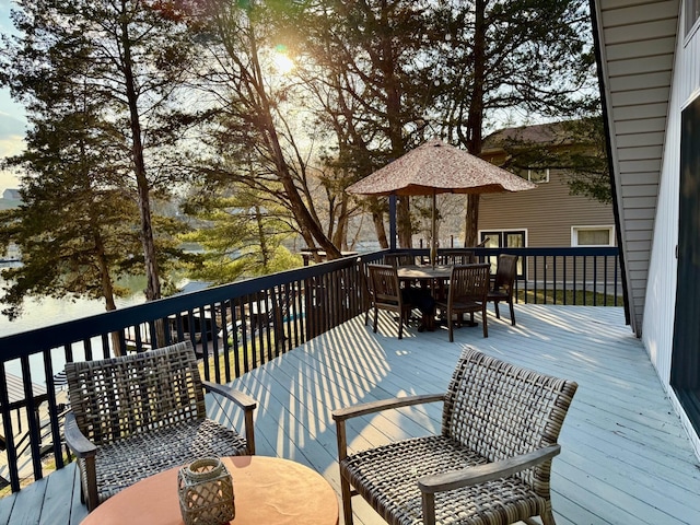 540 Summer Dr, Williamstown, KY 41097 - wooden deck featuring outdoor dining space