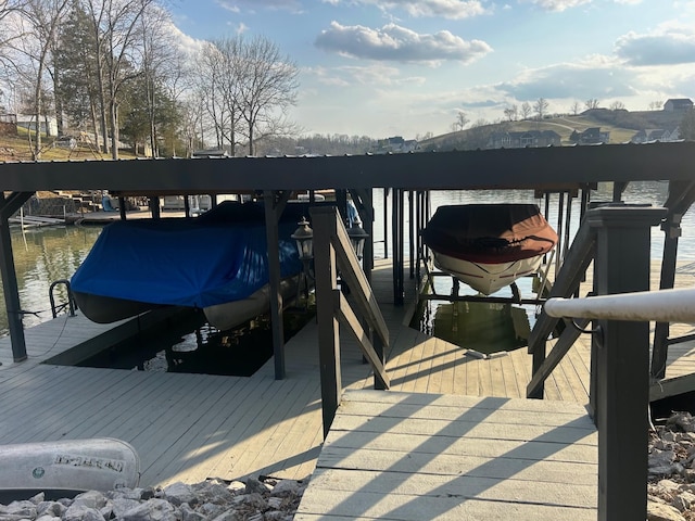 540 Summer Dr, Williamstown, KY 41097 - view of dock featuring boat lift