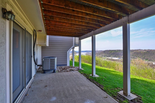 view of patio / terrace with central AC unit