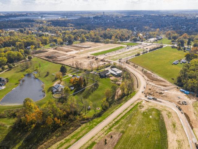 2453 Rivers Pointe Dr, Hebron, KY 41048 - birds eye view of property with a water view and a rural view