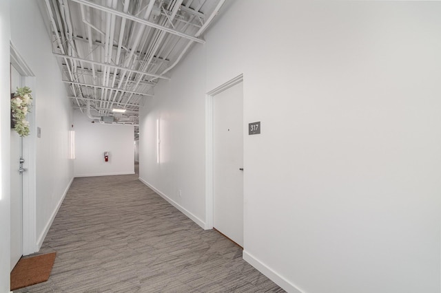 hallway with baseboards