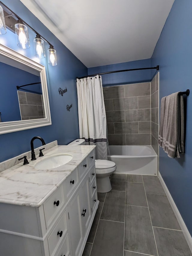 4400 Chipman Ridge Rd, Williamstown, KY 41097 - bathroom featuring vanity, tile patterned floors, and shower / bath combo