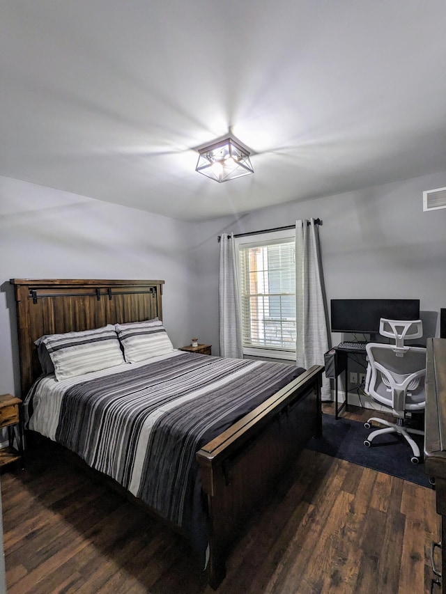 4400 Chipman Ridge Rd, Williamstown, KY 41097 - bedroom with dark wood finished floors and a desk