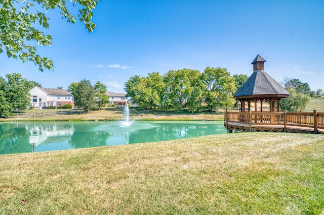 7370 Centrecrest Ln Unit E, Florence, KY 41042 - view of pool featuring a gazebo, a lawn, and a water view