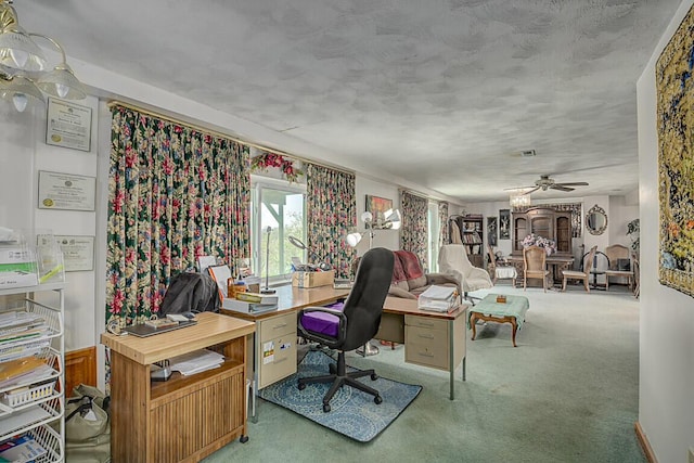 13471 Peach Grove Rd, California, KY 41007 - carpeted office space with ceiling fan