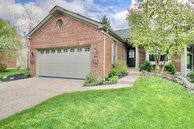 2141 Tantallon Dr, Fort Mitchell, KY 41017 - ranch-style house featuring brick siding, an attached garage, driveway, and a front lawn