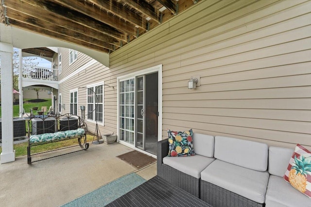 view of patio / terrace with an outdoor living space