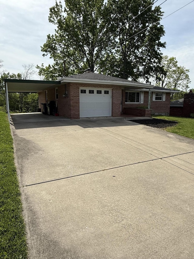 143 Capri Dr, Fort Thomas, KY 41075 - ranch-style home featuring driveway, a garage, and brick siding