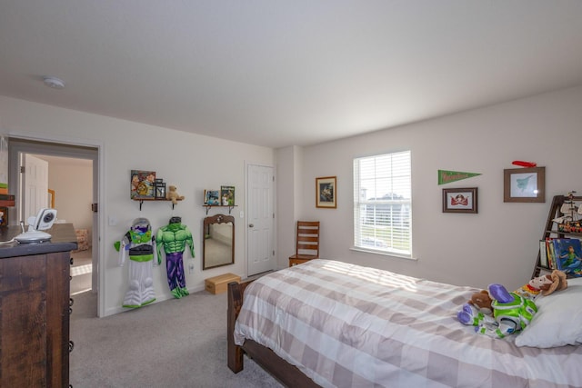 view of carpeted bedroom