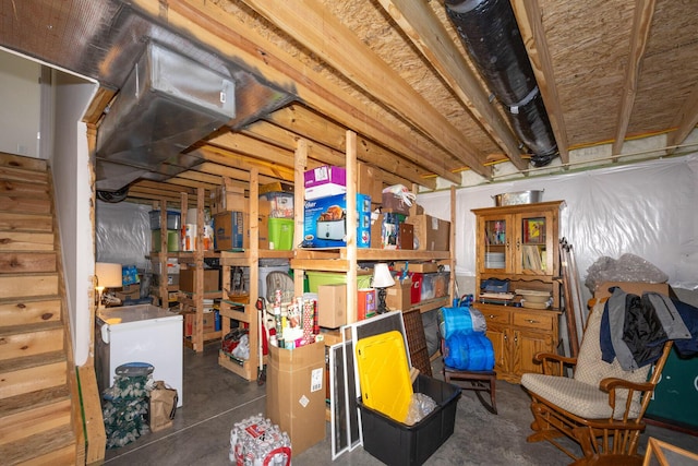 view of storage area
