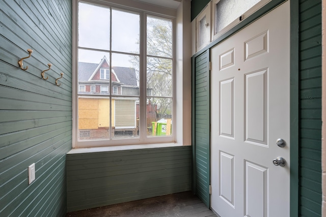 224 Wallace Ave, Covington, KY 41014 - interior space featuring wooden walls and a healthy amount of sunlight