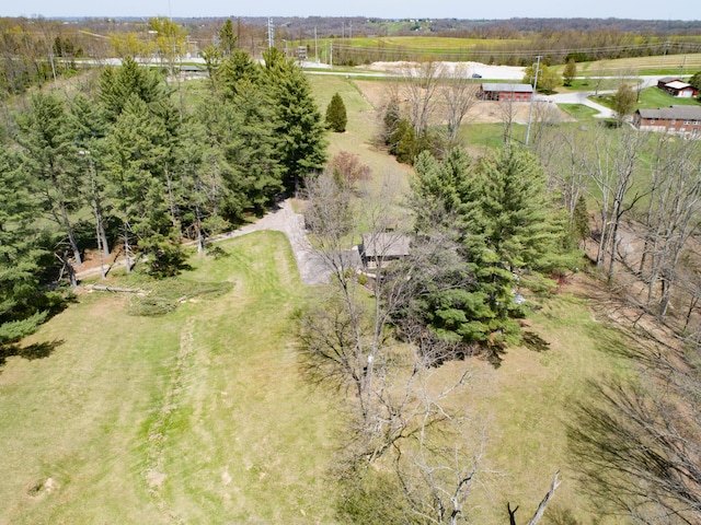 bird's eye view featuring a rural view