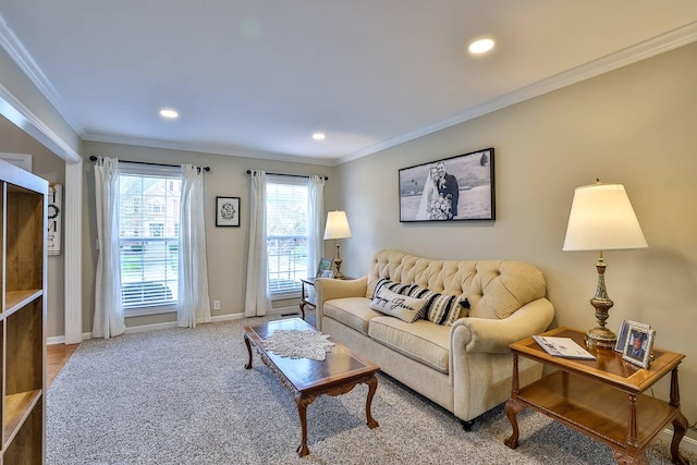 11506 Sutherland Dr, Walton, KY 41094 - living room with recessed lighting, crown molding, and baseboards