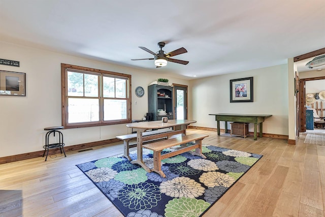 445 Elk Lake Resort Rd Unit 947-948, Owenton, KY 40359 - living room featuring light wood finished floors and ceiling fan
