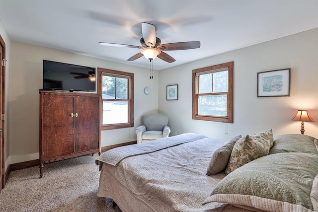 445 Elk Lake Resort Rd Unit 947-948, Owenton, KY 40359 - carpeted bedroom featuring baseboards and ceiling fan
