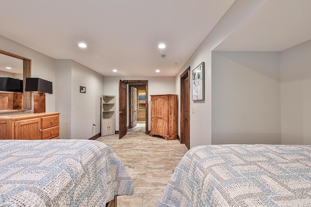 445 Elk Lake Resort Rd Unit 947-948, Owenton, KY 40359 - bedroom featuring recessed lighting and light marble finish flooring