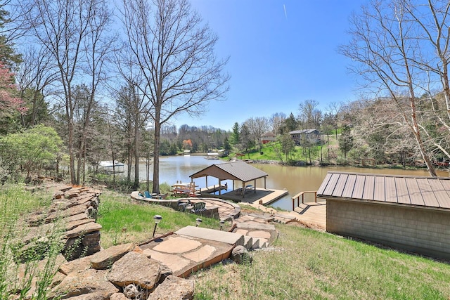 445 Elk Lake Resort Rd Unit 947-948, Owenton, KY 40359 - dock area with a water view and boat lift