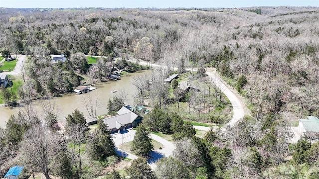 445 Elk Lake Resort Rd Unit 947-948, Owenton, KY 40359 - drone / aerial view of a forest and a nearby body of water