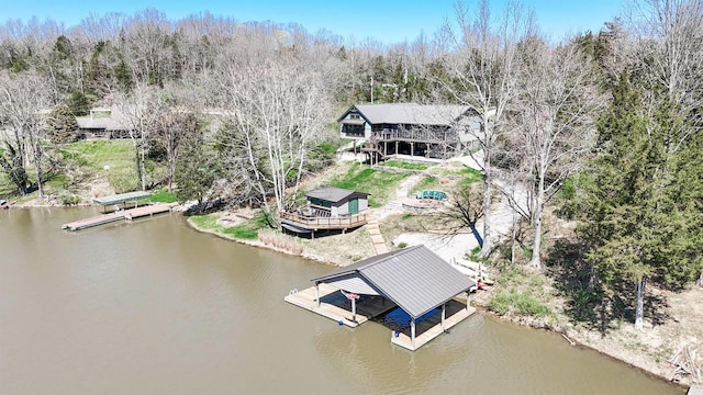 445 Elk Lake Resort Rd Unit 947-948, Owenton, KY 40359 - view from above of property with a nearby body of water
