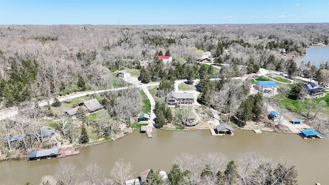 445 Elk Lake Resort Rd Unit 947-948, Owenton, KY 40359 - aerial view of a nearby body of water and a heavily wooded area