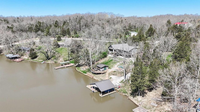 445 Elk Lake Resort Rd Unit 947-948, Owenton, KY 40359 - drone / aerial view of a nearby body of water and a forest
