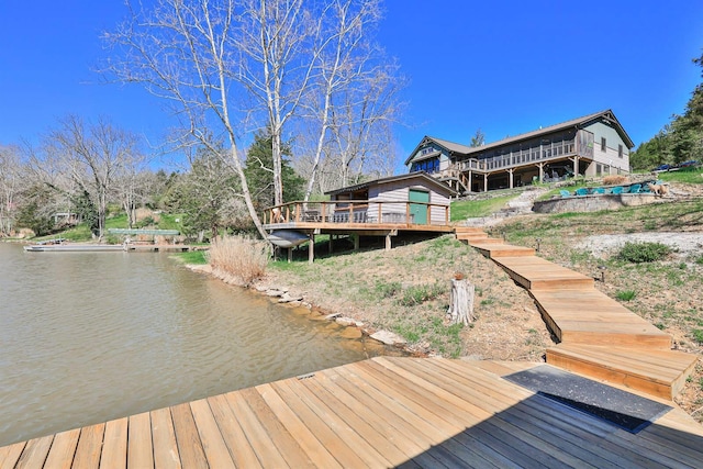445 Elk Lake Resort Rd Unit 947-948, Owenton, KY 40359 - dock area featuring a deck with water view