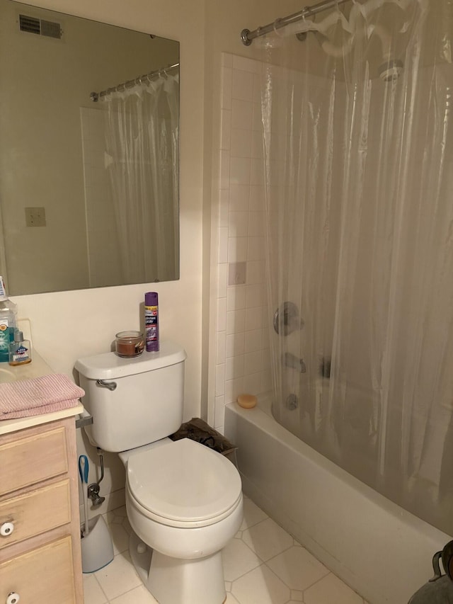 207 S Watchtower Dr Unit 203, Wilder, KY 41076 - full bathroom featuring shower / bathtub combination with curtain, vanity, toilet, and tile patterned floors
