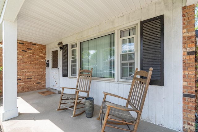 view of patio / terrace featuring covered porch